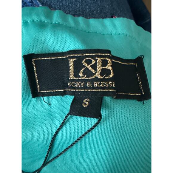 NWT L&B Sequin Multicolor Maxi‎ Dress Slits Adjustable Straps Pink Blue - Picture 8 of 9